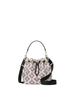 ( PREORDER ) Kate Spade Spade Flower Small Bucket Bag In Black Multi KK153