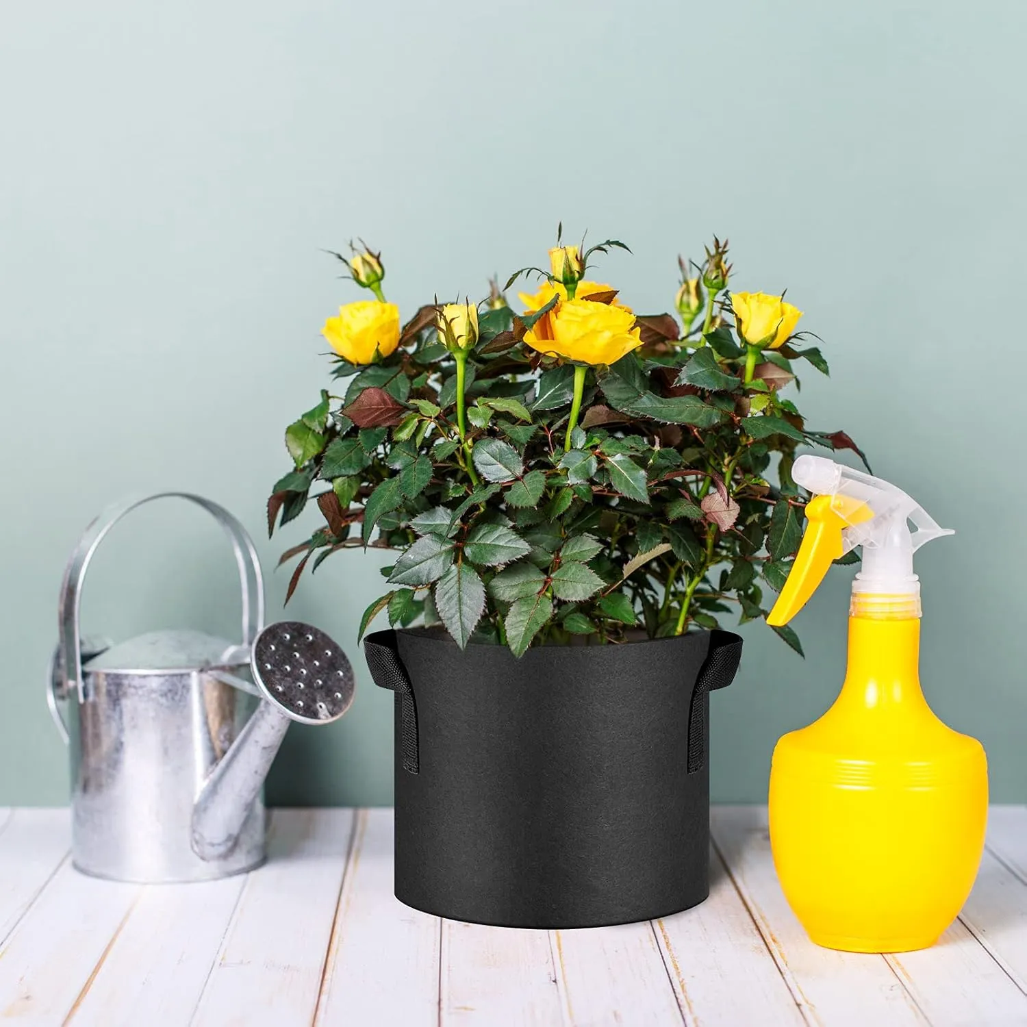 12-Pack 7 Gallon Thickened Non-Woven Grow Bags, Aeration Fabric Pots with Handles