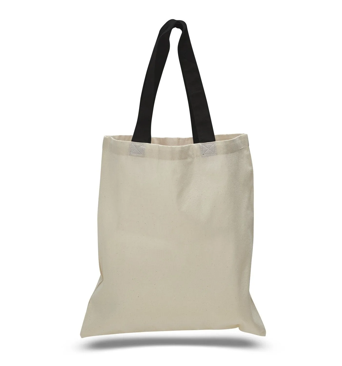 12ct Wholesale Tote Bags With Color Handles 100% Cotton - By Dozen-t2