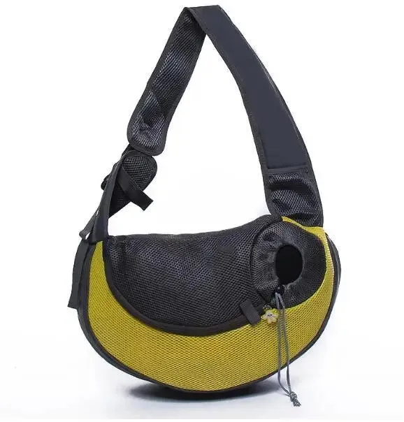 1pc Outdoor Travel Mesh Oxford Pet Puppy Carrier Handbag Pouch Single Shoulder Bag Sling Mesh Comfort Travel Tote Shoulder Bags