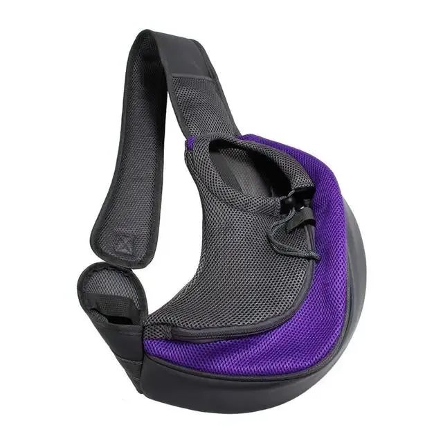 1pc Outdoor Travel Mesh Oxford Pet Puppy Carrier Handbag Pouch Single Shoulder Bag Sling Mesh Comfort Travel Tote Shoulder Bags