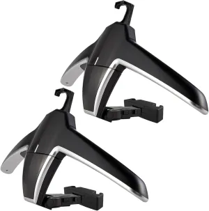 2 Pack Car Back Seat Headrest Hanger for Jacket, Suit, Clothes, Purse, Handbag, Grocery Bags - Multi-Purpose Storage Holder for Car - Black