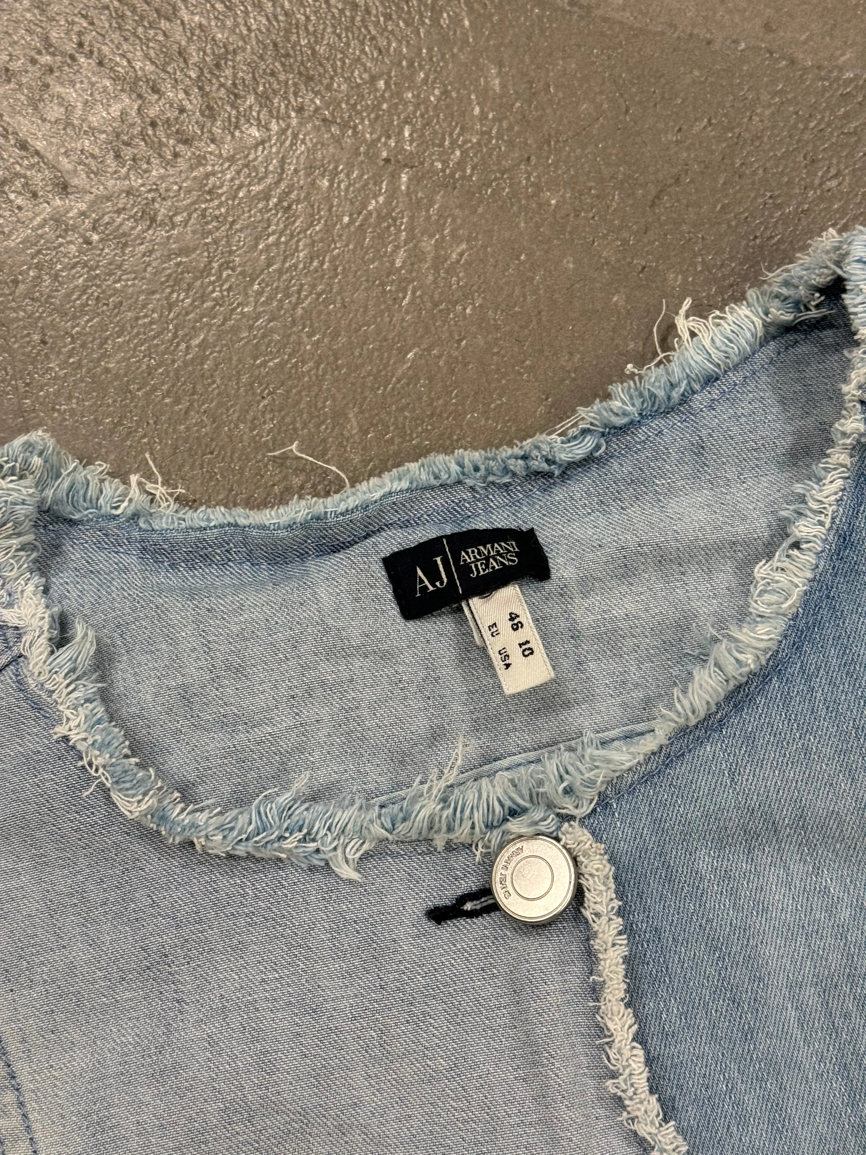2000s ARMANI Patchwork denim vest
