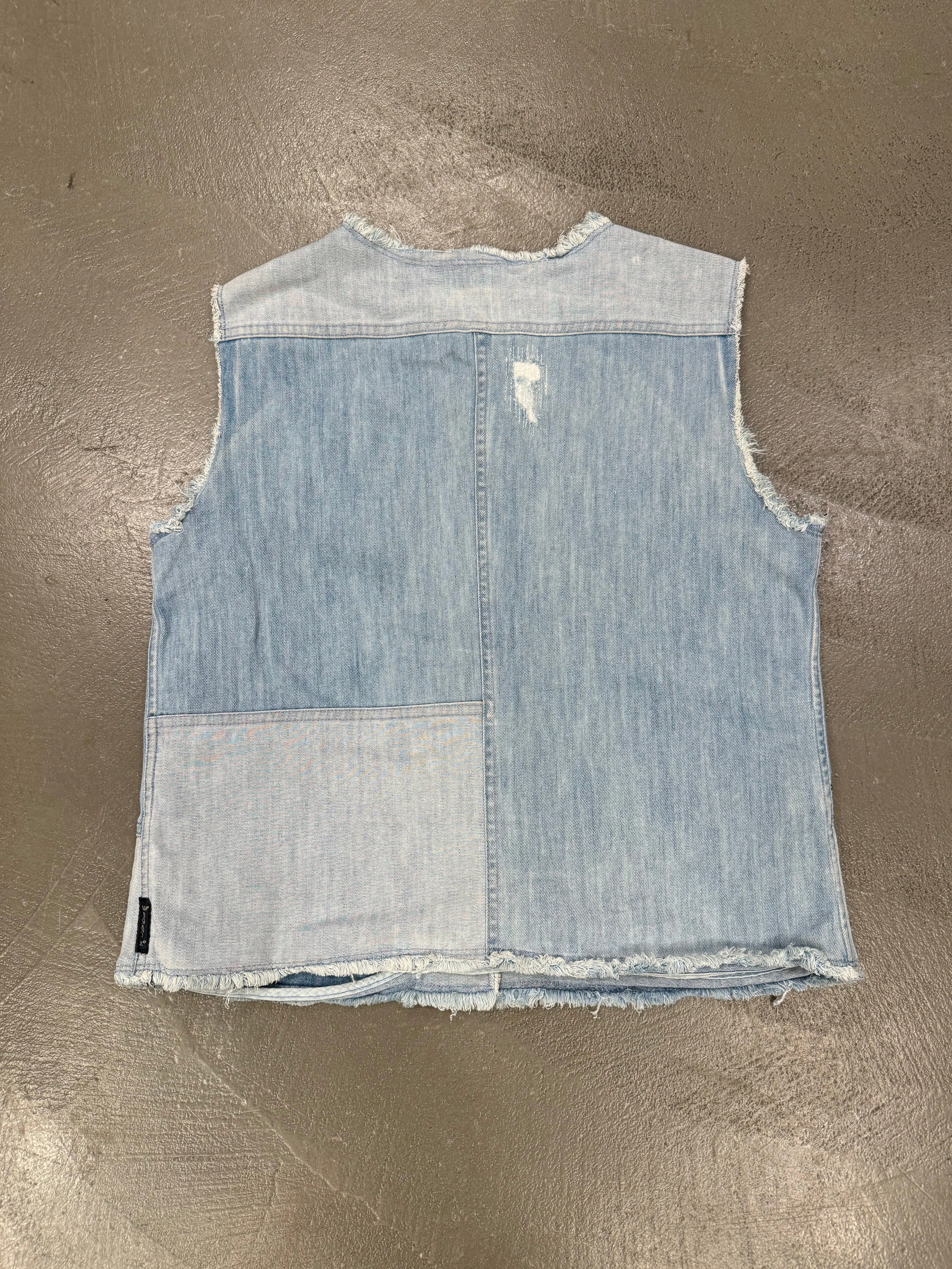 2000s ARMANI Patchwork denim vest