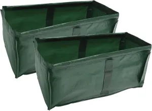 2pcs Durable Fabric Plant Growth Bag Nursery Pouch for Outdoor Balcony Gardening Rectangular Design for Improved Plant Growth