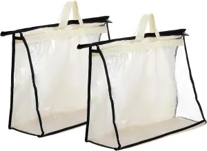 2pcs Handbag Organizers Pvc Storage Cover Bags for Tote Bags Dustproof Folding Design Home Dorm Use