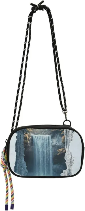3d Cracked Marble Hole Waterfall Cute Crossbody Bags Men Comfort with Credit Card Slots Small Shoulder Bags Go shopping