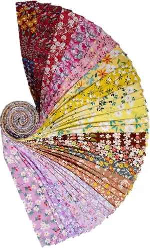 40 Strip Jelly Roll Fabric Strips for Sewing, 100% Cotton Fabric for Quilting Crafting, Precut Fabric Bundles, Patchwork Precut Quilt Squares-2.5" x 44" Afterglow