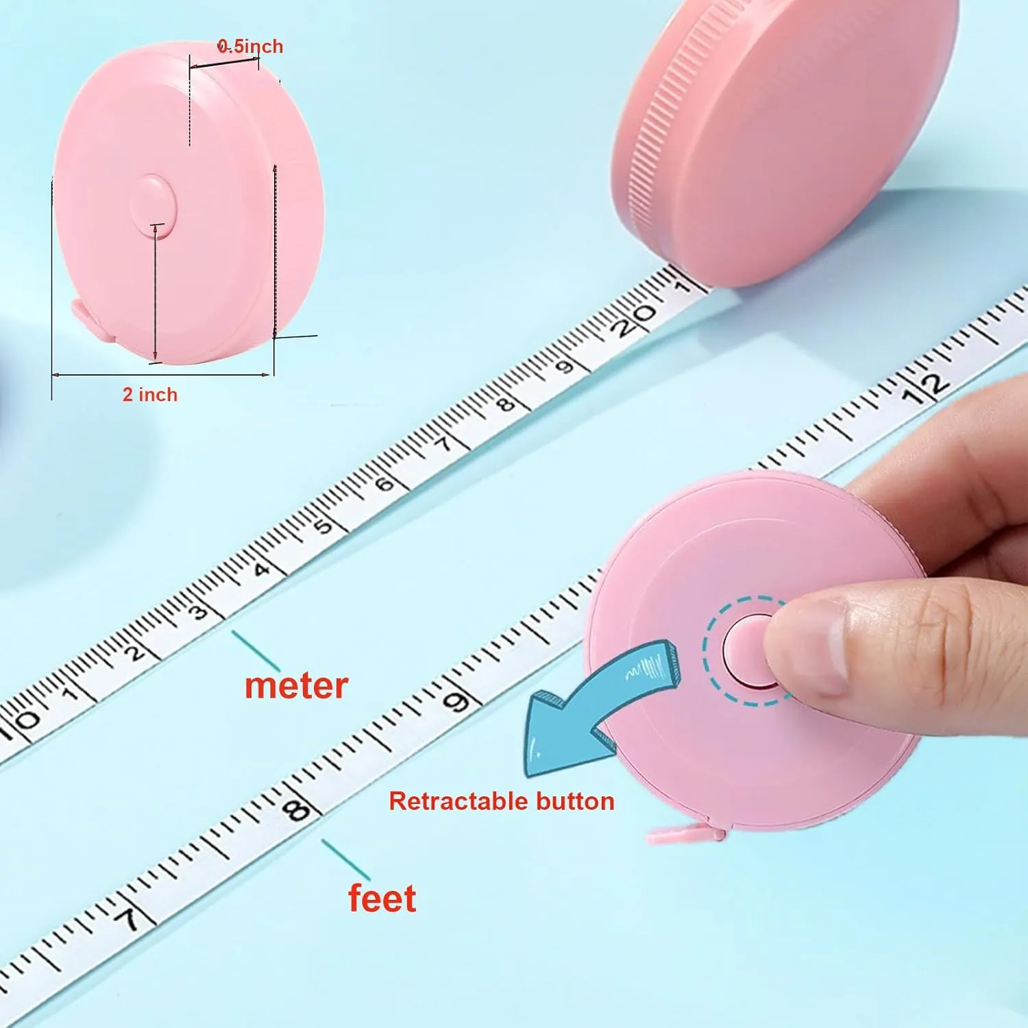 50yards Low-Density Boning for Sewing with Byretractable Measuring Tape, to Meet Your Daily Work Needs, Can Be Used to Make Corsets, Bodycon Dresses, Bags, and Wedding Gowns (10mm White)