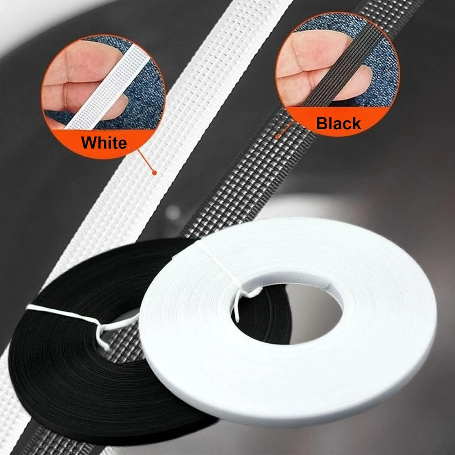 50yards Low-Density Boning for Sewing with Byretractable Measuring Tape, to Meet Your Daily Work Needs, Can Be Used to Make Corsets, Bodycon Dresses, Bags, and Wedding Gowns (10mm White)