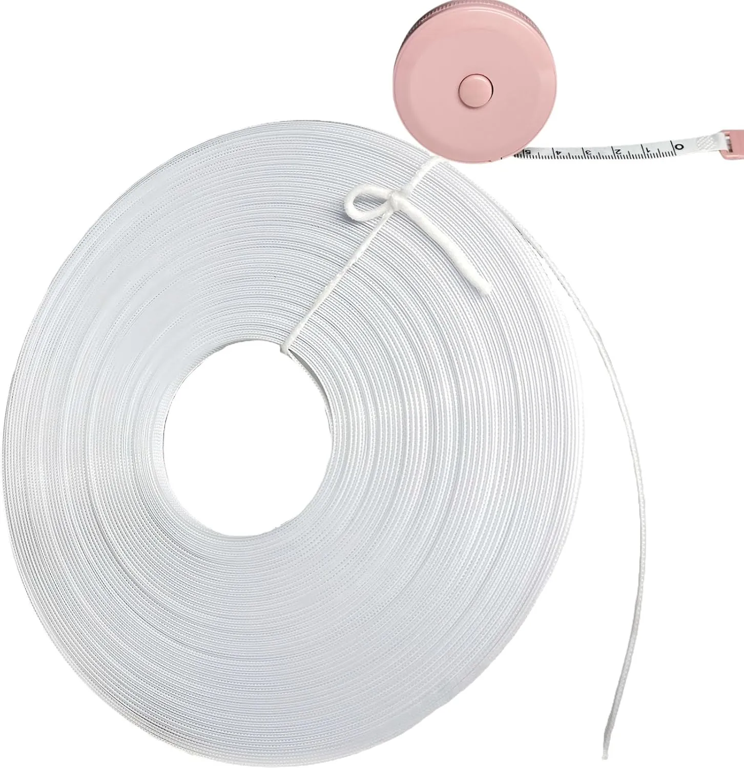 50yards Low-Density Boning for Sewing with Byretractable Measuring Tape, to Meet Your Daily Work Needs, Can Be Used to Make Corsets, Bodycon Dresses, Bags, and Wedding Gowns (10mm White)