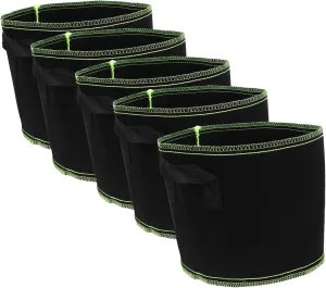 5pcs Plant Growing Bag Grow Bag Potato Planting Bags Thickened Square Potato Bags for Growing Potatoes Garden Vegetable Bags Use Breeding Horticultural Grown Non-Woven Fabric Black