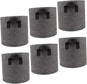 6pcs Non-Woven Planting Bag Plants Nutrient Bags Garden Plant Container Portable Plant Nursery Bag Plant Growing Pouch Gardening Plant Nursery Pots Non-Woven Fabric