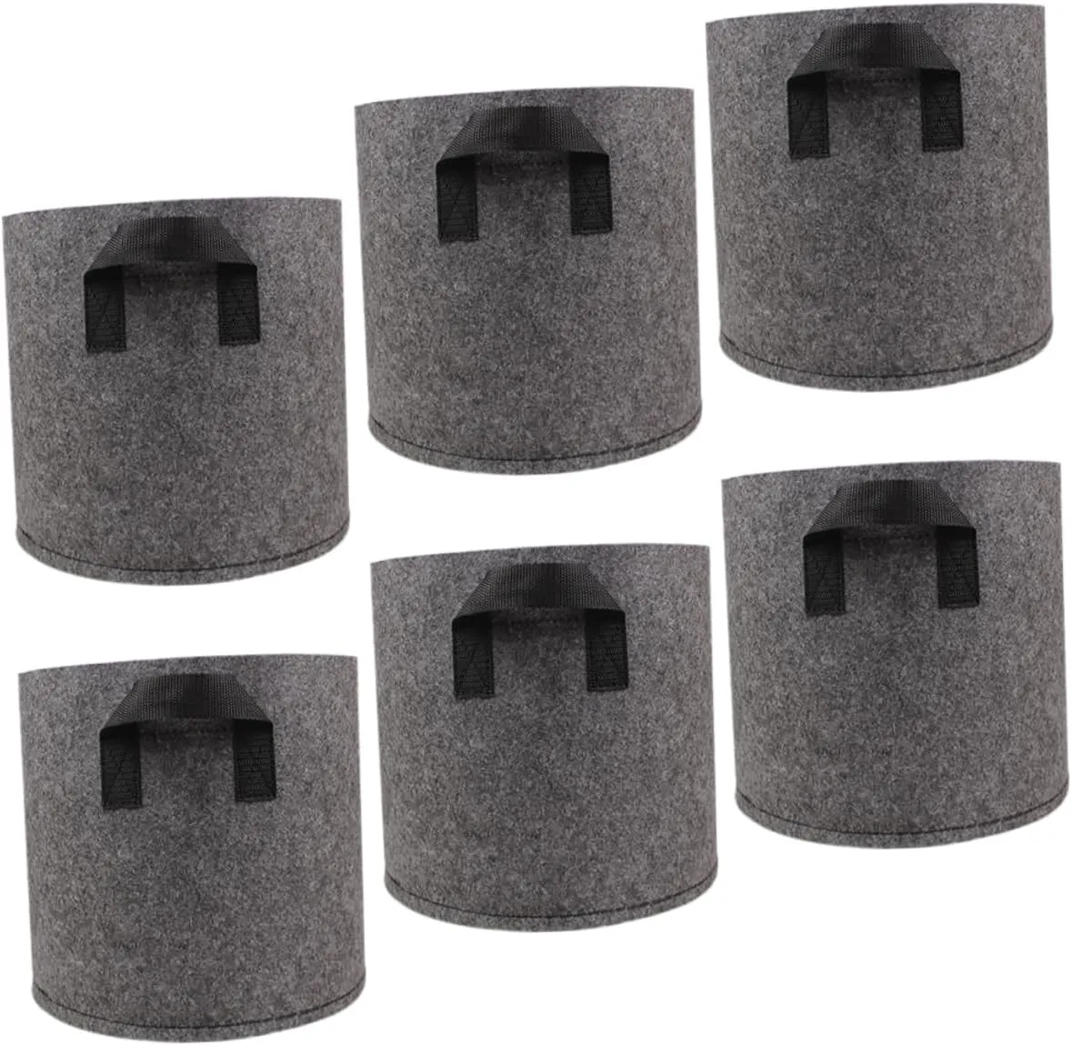 6pcs Non-Woven Planting Bag Plants Nutrient Bags Garden Plant Container Portable Plant Nursery Bag Plant Growing Pouch Gardening Plant Nursery Pots Non-Woven Fabric