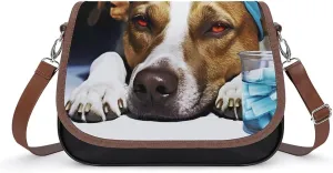 A Dog is Sick Women's Crossbody Bag Small Shoulder Handbags Tote Bag with Adjustable Strap Fashion Gift
