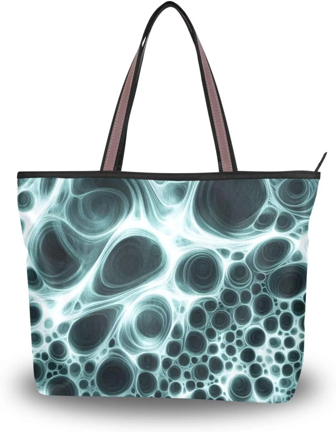 Abstract Fluid Women Tote Bag for Everyday & Travel, Handbag Purse Reusable Grocery Bags Large