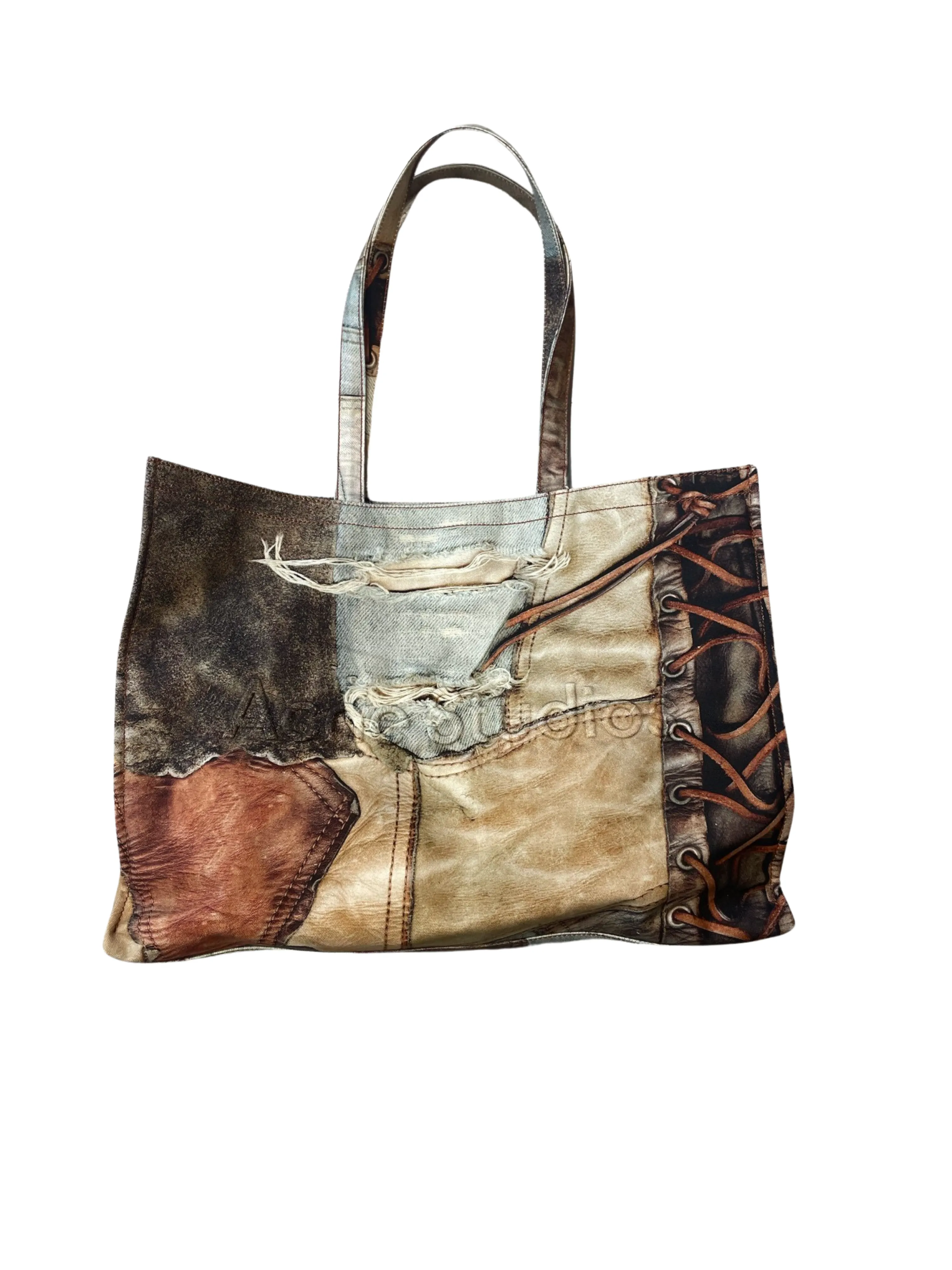 Acne Studios Patchwork Printed Tote Bag