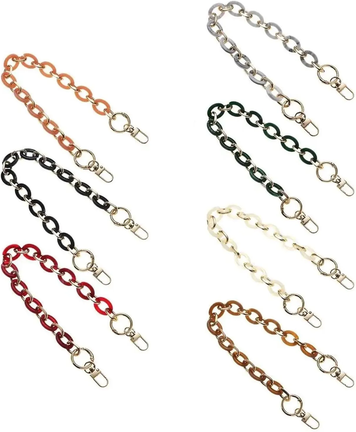 Acrylic Bag Chain Replaceable Removable Tote Bag Strap Resin Crossbody DIY Shoulder Bag Accessories (Color : 01, Size : 40cm)