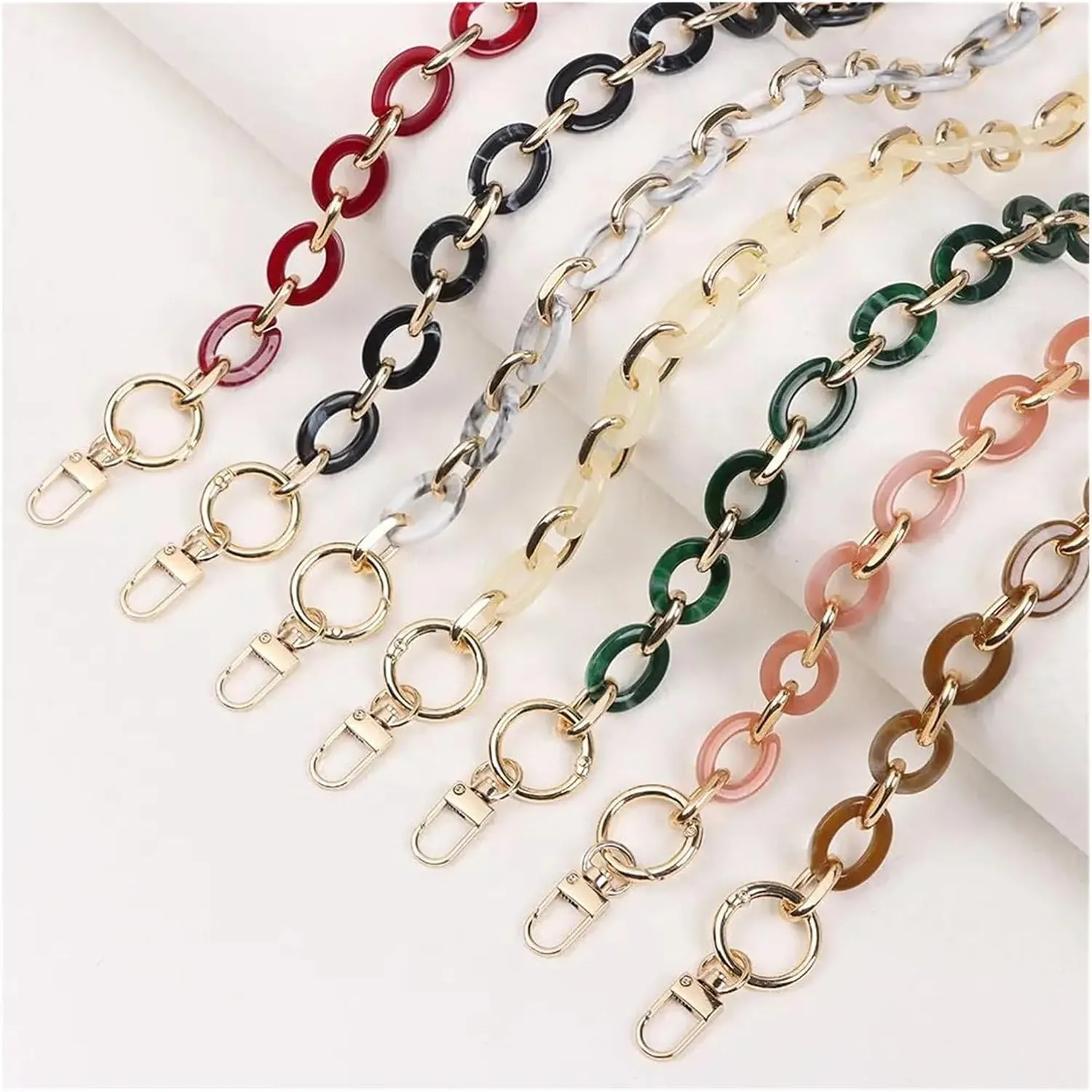 Acrylic Bag Chain Replaceable Removable Tote Bag Strap Resin Crossbody DIY Shoulder Bag Accessories (Color : 01, Size : 40cm)