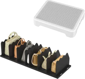 Adjustable Purse Organizers for Closet, Clear Handbag Shelf Dividers Non-Slip Step Stool for Elderly, Indoor/Outdoor Non-Slip Step Platform Assistive Devices for Adults and Elderly