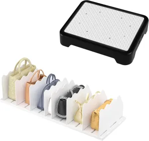 Adjustable Purse Organizers for Closet, Clear Handbag Shelf Dividers Non-Slip Step Stool for Elderly, Indoor/Outdoor Non-Slip Step Platform Assistive Devices for Adults and Elderly