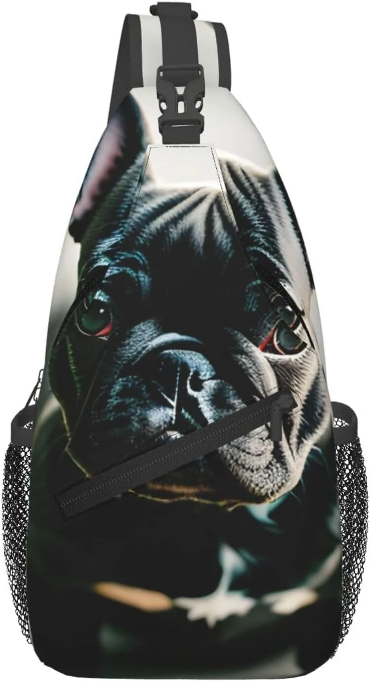 Adorable French Bulldog Foldie Crossbody Bag - Anti Theft Crossbody Bags and Small Sling Bags for Men and Women