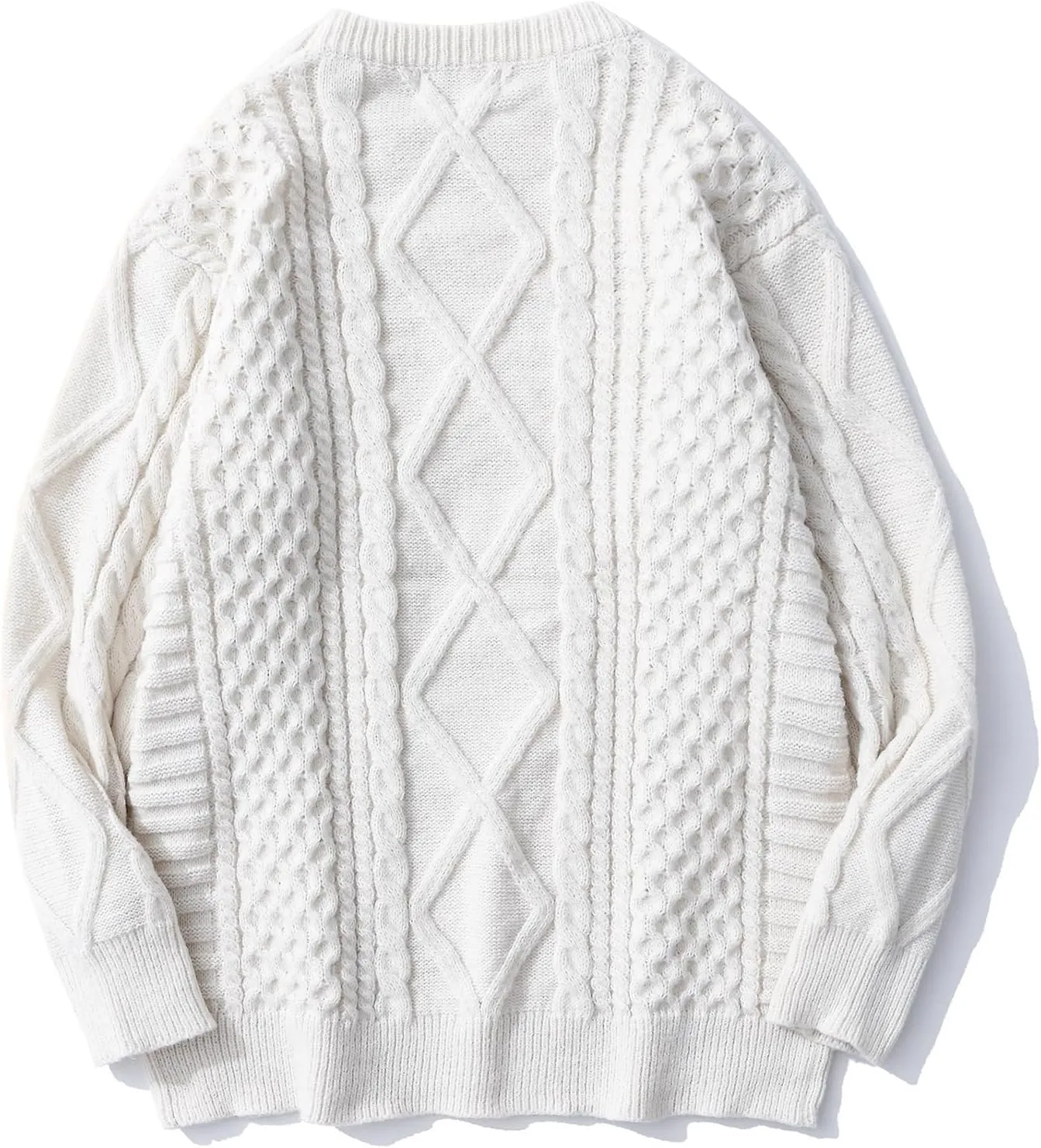 Aelfric Eden Women Sweater Vintage Cable Knit Sweater Casual Oversized Sweater Pullover