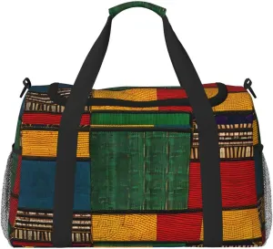 African Style Patchwork print Weekender Overnight Carry On Bag Gym Luggage Bag Duffel Bag for Travel Women