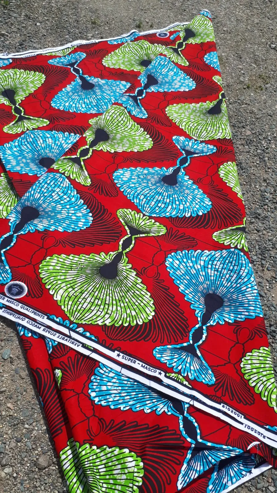 Africká látka super měkčí bavlna, červená
