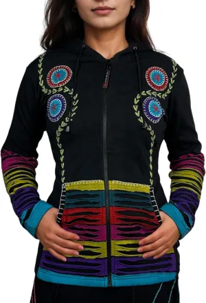Agan Traders 2025 Summer Bohemian Zip Up Jackets for Women - Tie Dye Patch Distressed Women's Lightweight Hoodie Sweatshirts