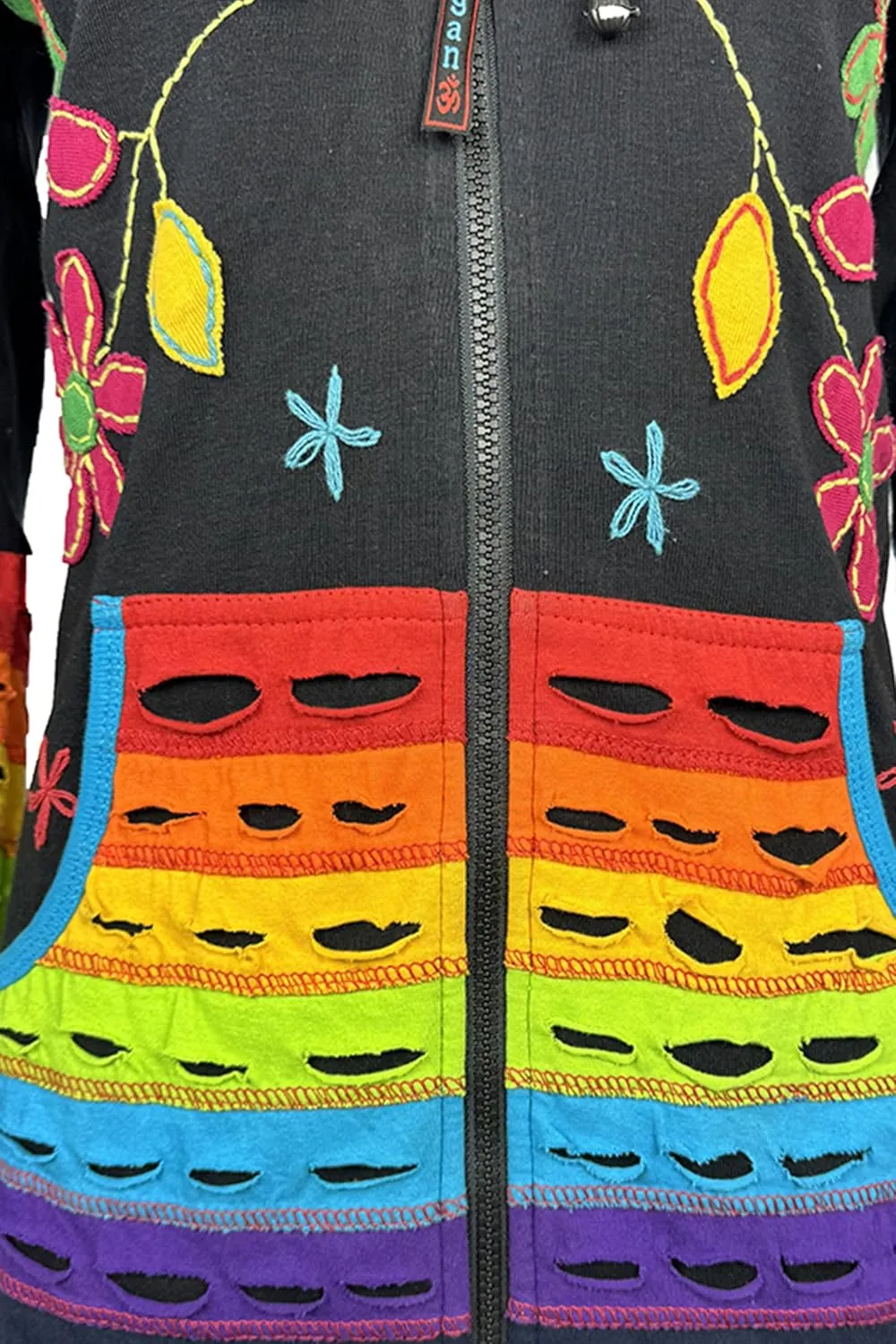 Agan Traders 2025 Summer Bohemian Zip Up Jackets for Women - Tie Dye Patch Distressed Women's Lightweight Hoodie Sweatshirts