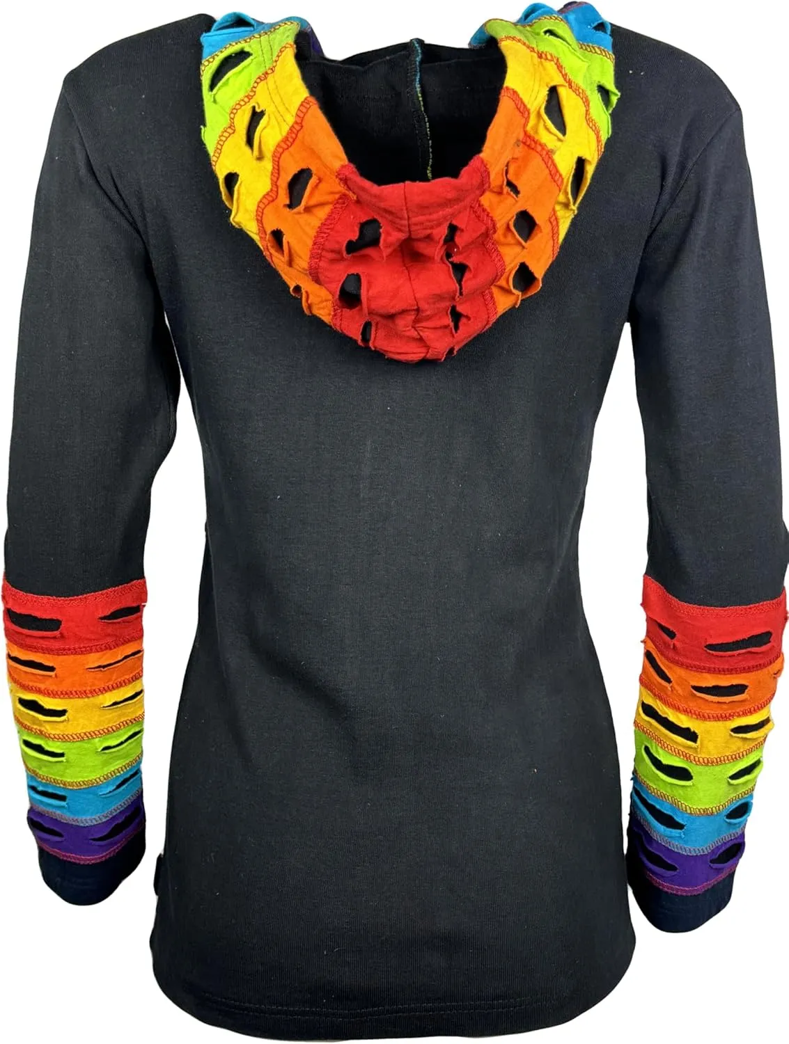 Agan Traders 2025 Summer Bohemian Zip Up Jackets for Women - Tie Dye Patch Distressed Women's Lightweight Hoodie Sweatshirts