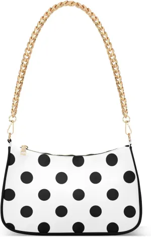 ALAZA Shoulder Handbags for Women Travel Hobo Tote Handbag Women Gold Chain Shoulder Bags Purse with Zipper Closure