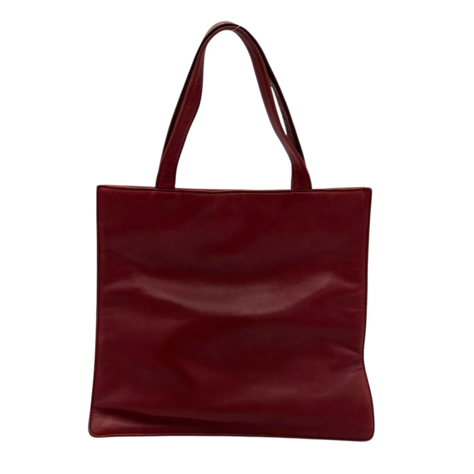 Anagram Tote Bag Red in Lambskin