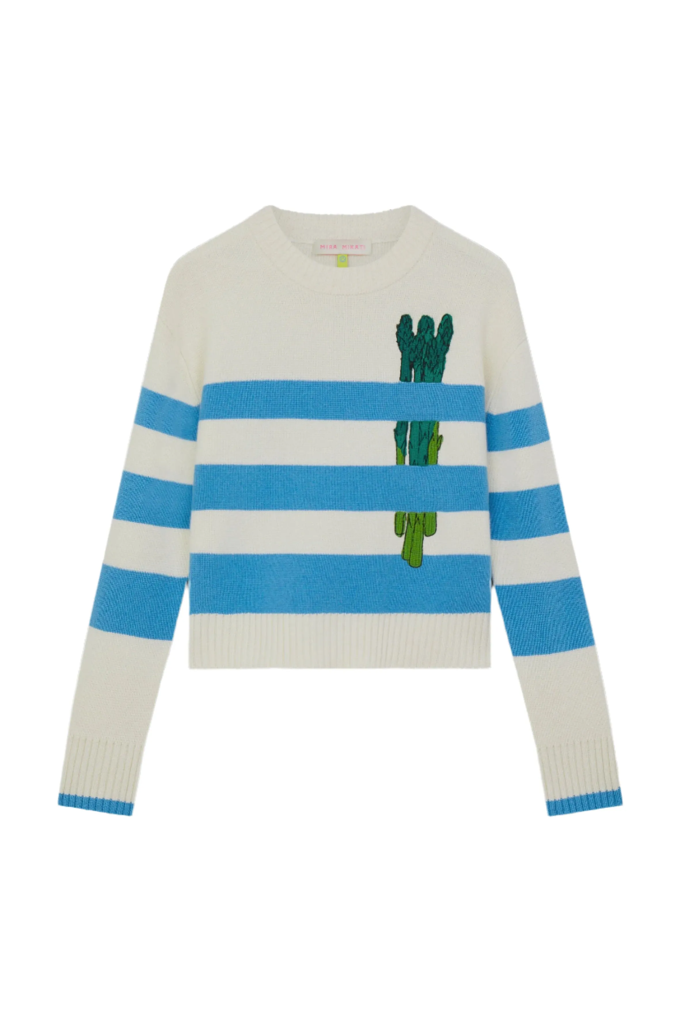Asparagus embroidered sweater