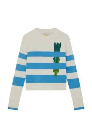 Asparagus embroidered sweater