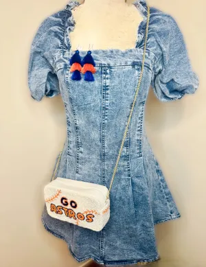Astros Beaded Bag