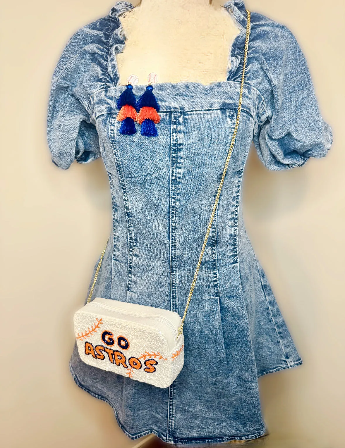 Astros Beaded Bag