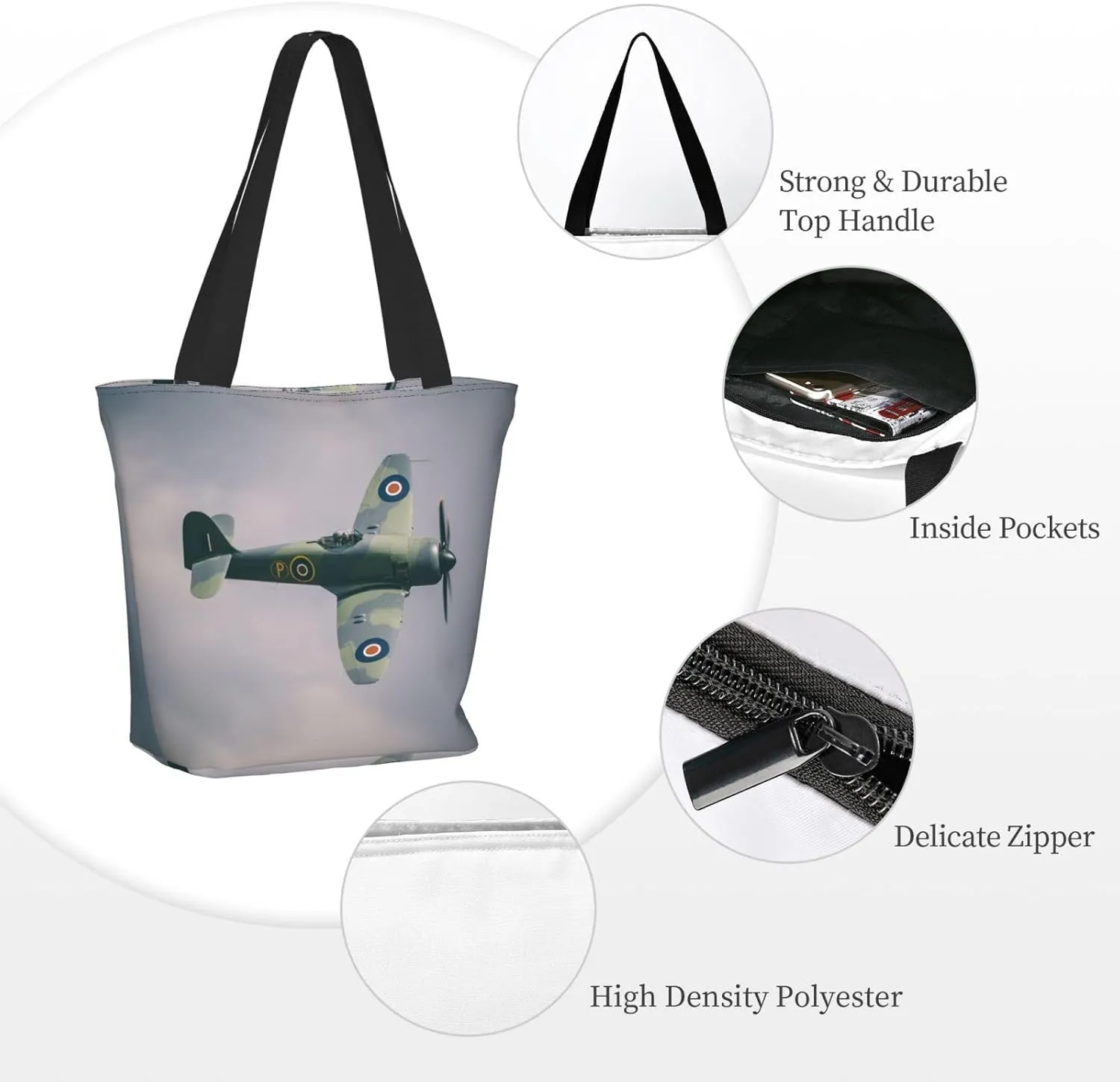 Automotive Black Car Dark Tote Bag for Women, Travel Tote Handbags for Gym