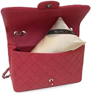 Bag-a-Vie Handbag Shaper Pillow Luxury Handbag & Purse Shaper - [Petite] 12' x 5.5' - Fits Jumbo Flap Bags - Champagne