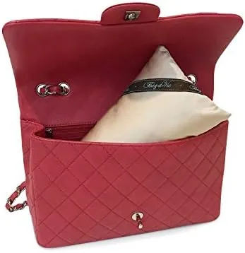 Bag-a-Vie Handbag Shaper Pillow Luxury Handbag & Purse Shaper - [Petite] 12' x 5.5' - Fits Jumbo Flap Bags - Champagne