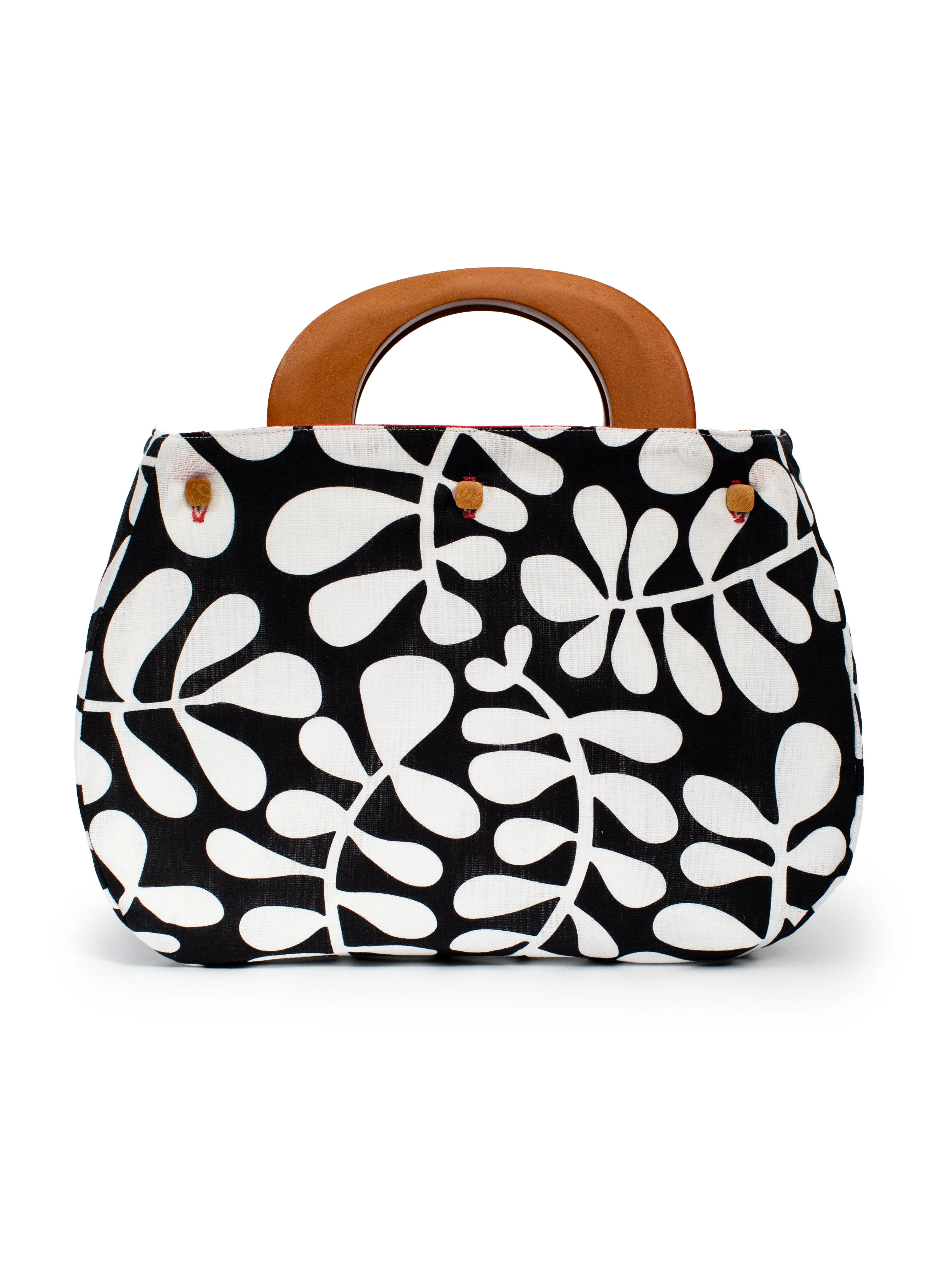BAG COVER Honeycomb Red & Fern Black and White