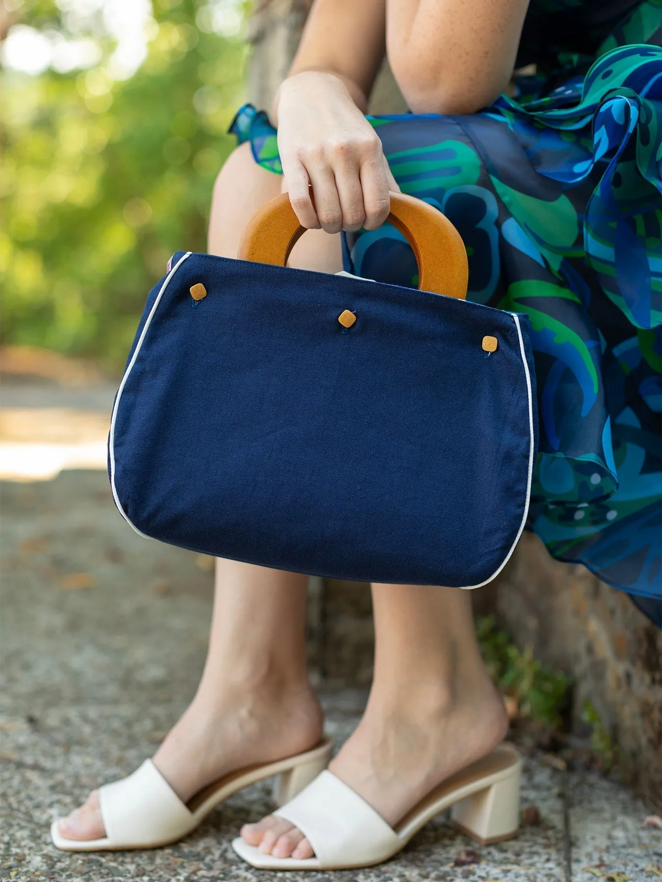 BAG COVER Sea Glass Blue & Navy