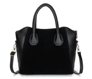 Bag fashion bags patchwork nubuck leather women's handbag smiley shoulder bags