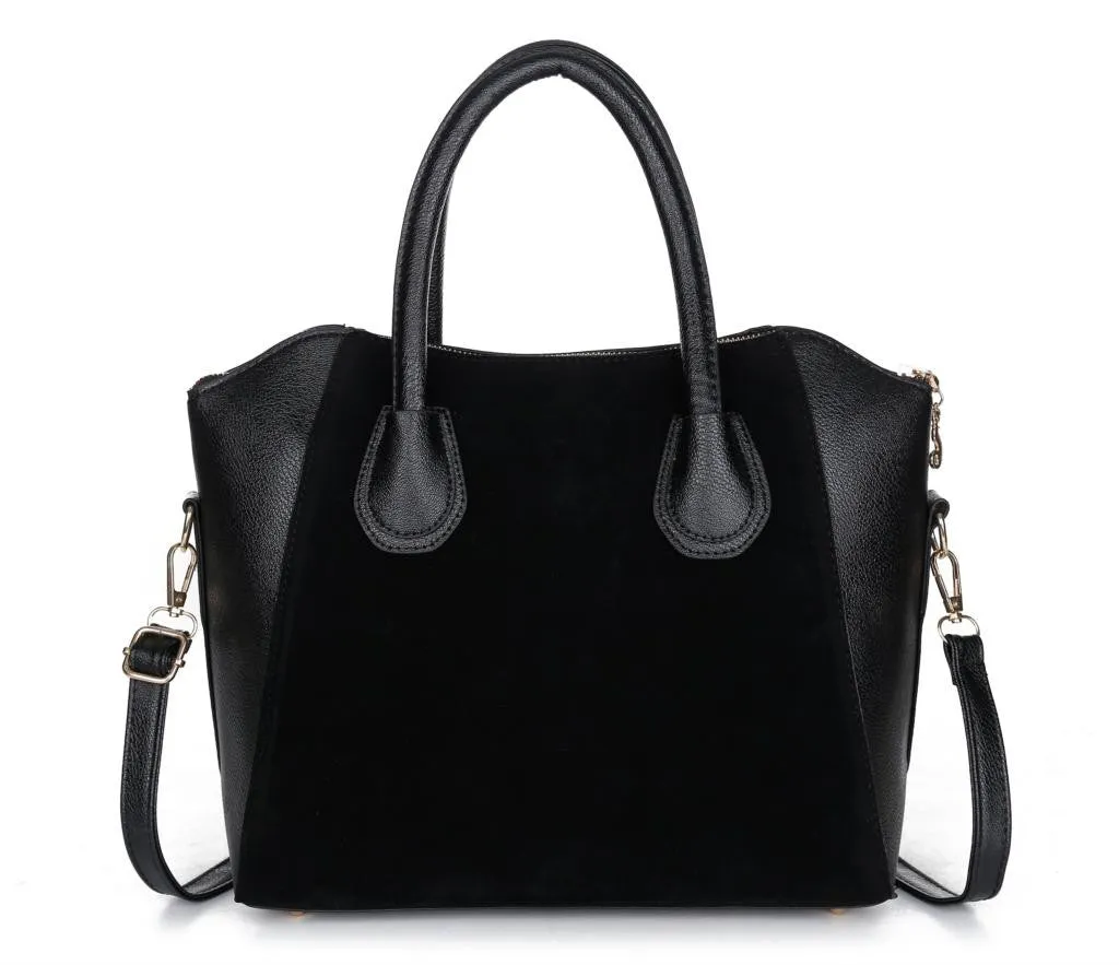 Bag fashion bags patchwork nubuck leather women's handbag smiley shoulder bags