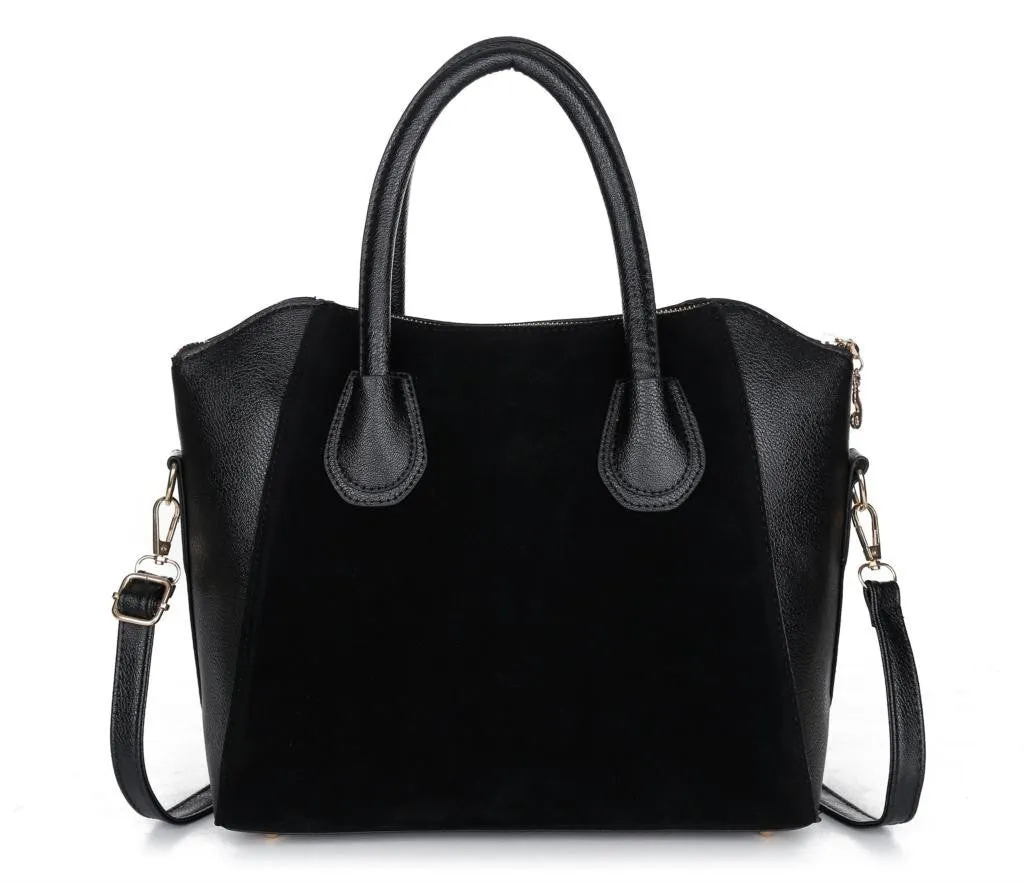 Bag fashion bags patchwork nubuck leather women's handbag smiley shoulder bags