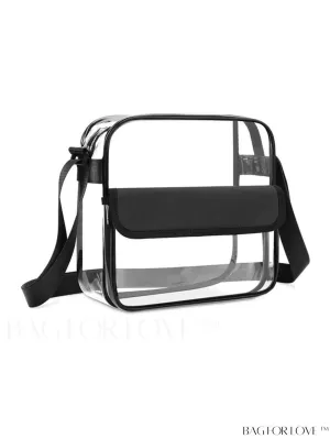 BagForLove - Large Capacity Transparent PVC Crossbody, Beach, and Sports Bag