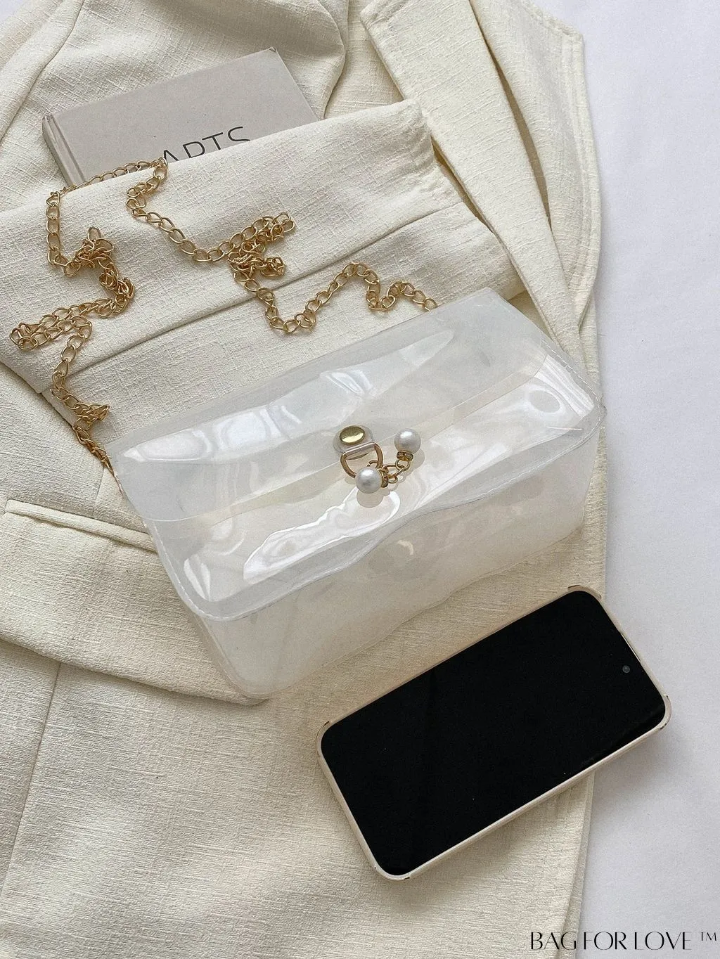 BagForLove - New Arrival: Mini Flap Shoulder Bag with Faux Pearl Embellishment