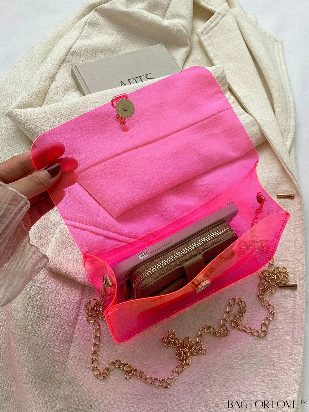 BagForLove - New Arrival: Mini Flap Shoulder Bag with Faux Pearl Embellishment
