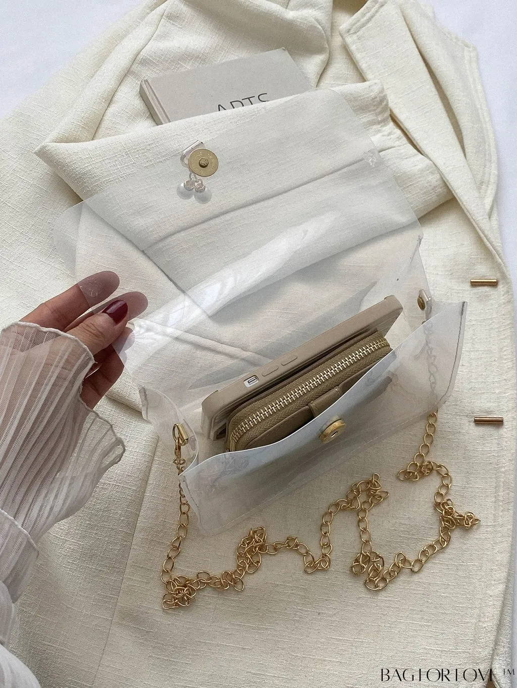 BagForLove - New Arrival: Mini Flap Shoulder Bag with Faux Pearl Embellishment